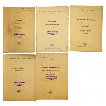 5 volumi danneggiati di Kriegsbücherei der Deutschen Jugend. Espenlaub militaria